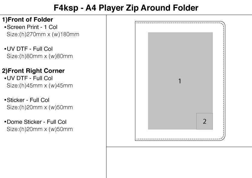 The Player Zip Around Folder+Pad