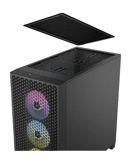 3000D RGB AIRFLOW Black Mid-Tower PC Case; 2x 3.5'' |  2x 2.5'' Drive Bays; Up to 360mm Radiator compatible; 3x 120mm fan incl