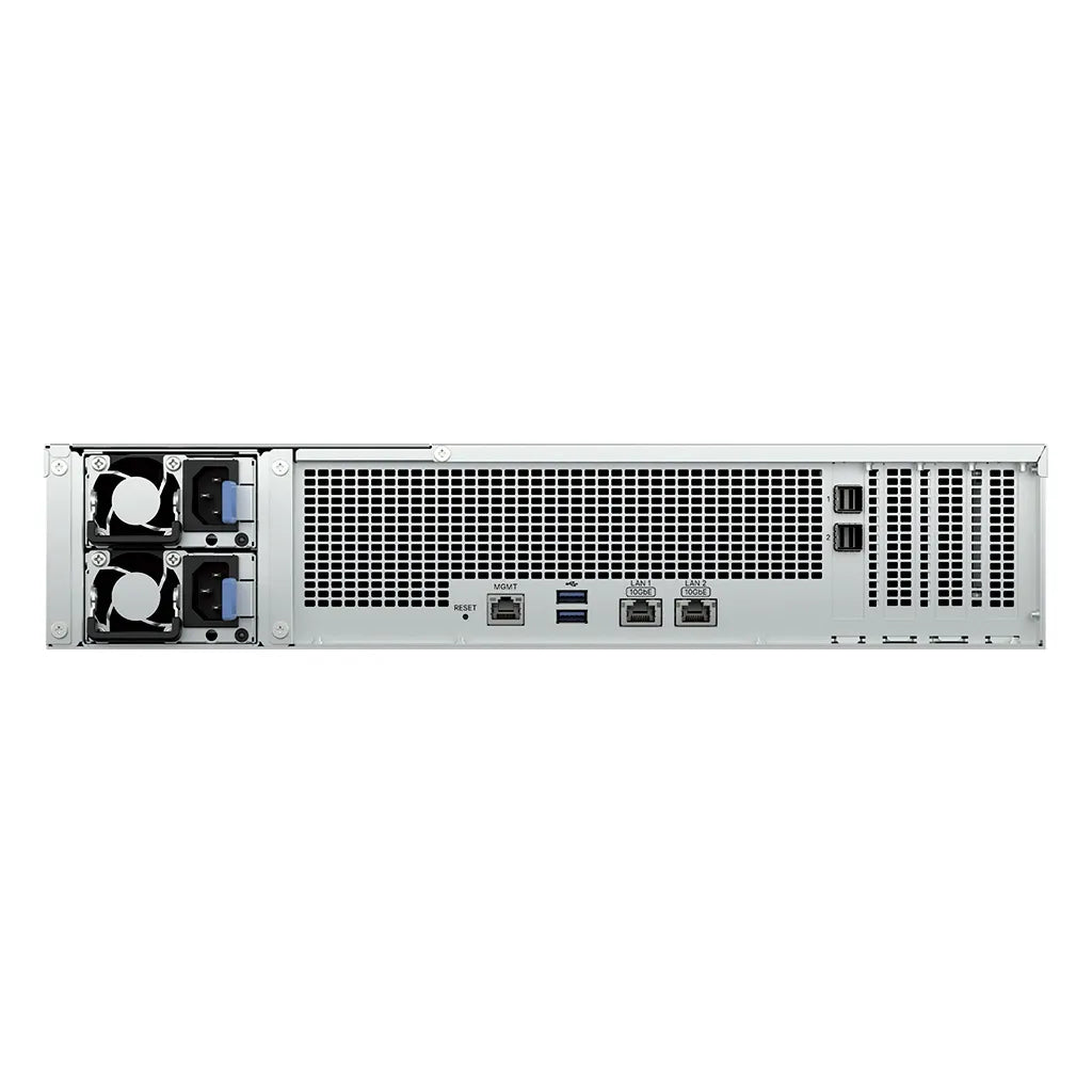 Synology 12-bay 2U rackmount NAS - Intel Xeon CPU; scalable up to 864TB; up to 48GB memory; GPU cards support.