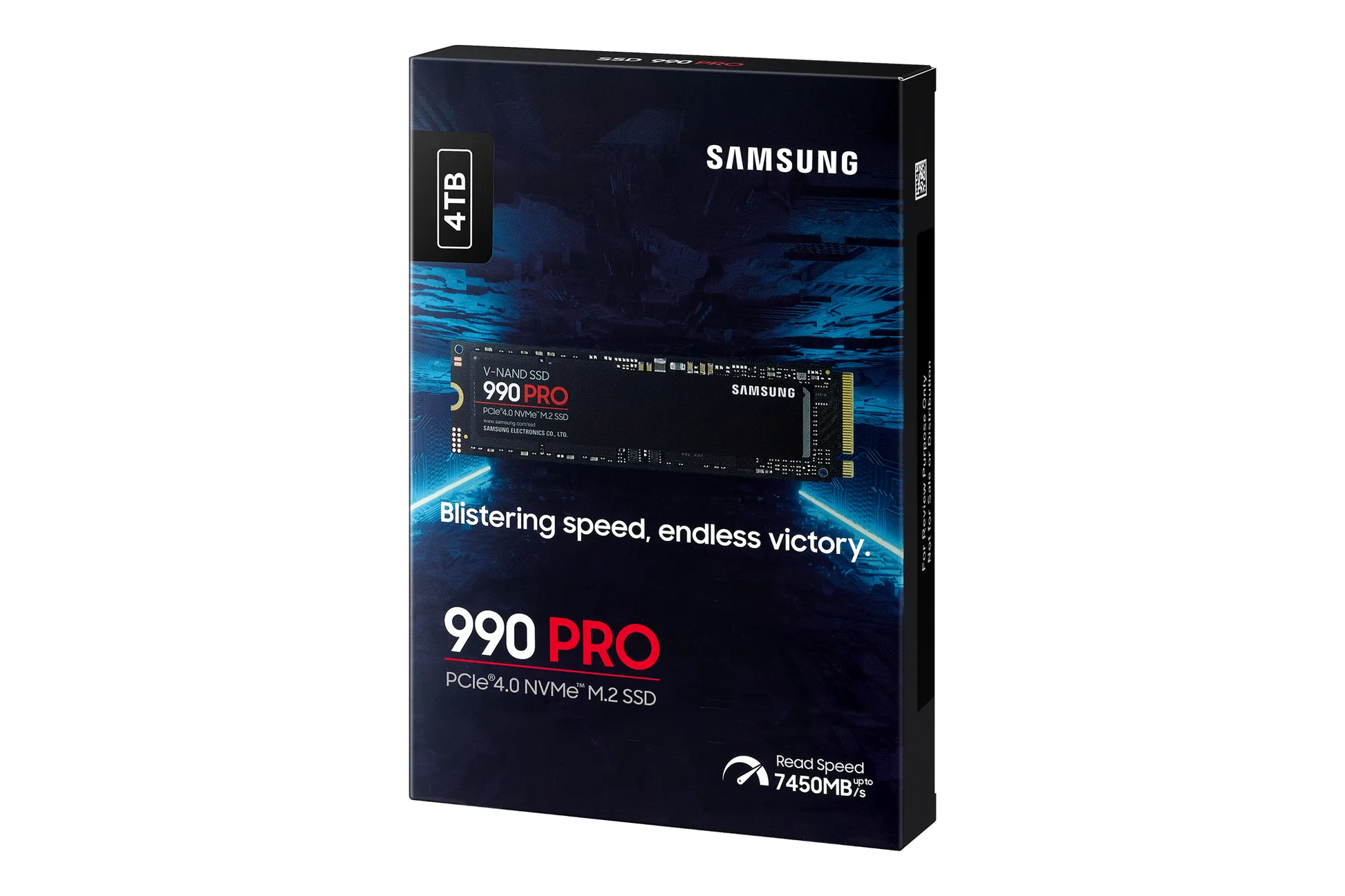 SAMSUNG 990 PRO 4 TB NVME SSD - READ SPEED UP TO 7450 MB/S, WRITE SPEED TO UP 6900 MB/S, RANDOM READ UP TO 1400000 IOPS, RANDOM WRITE UP TO 1550000 IOPS, PCIE 4.0 X4, NVME 2.0, V-NAND 3BIT MLC, IN-HOUSE CONTROLLER, 2GB LOW POWER DDR4, 2400TBW 5 YEAR CARRY - Guards On Duty Shop & Security Guards