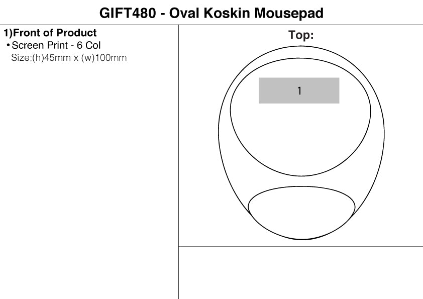 Oval Koskin Mousepad