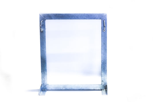 Square Wall Mount Bracket Offset Two Clamp Galvanised | TMP-SB-550-B