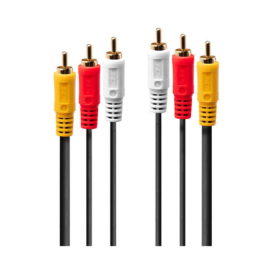 Lindy 3xrca Premium Audio, Video 1m Plug (35690) — Lindy | Guards on Duty Shop