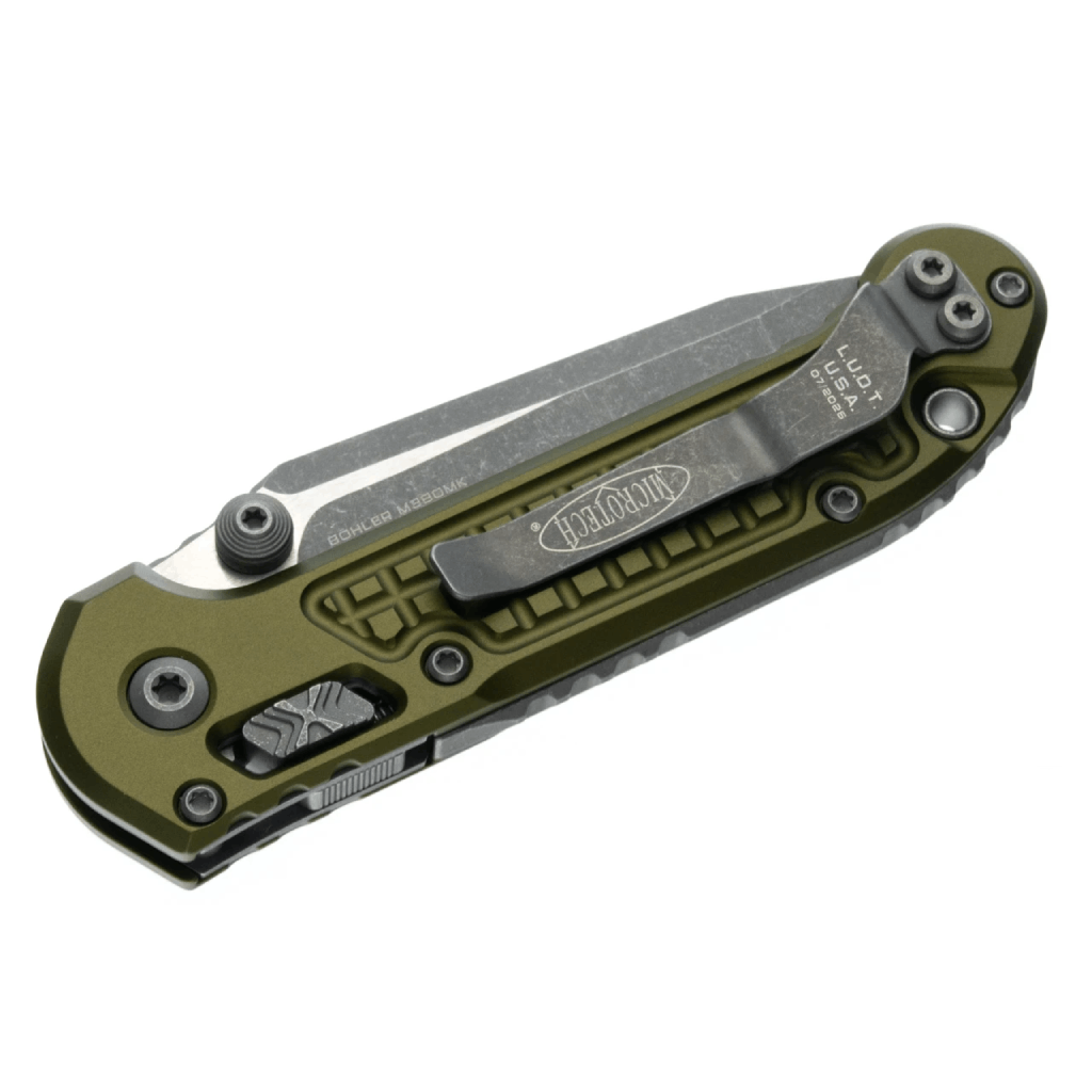 Microtech LUDT Folding Knife OD Green Frag Aluminium – 1136RL-10APFROD