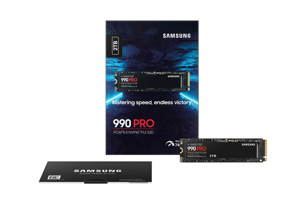 SAMSUNG MZ-V9P2T0BW 990 PRO 2 TB NVMe SSD - Read Speed up to 7450 MB/s; Write Speed to up 6900 MB/s; Random Read up to 1400000 I