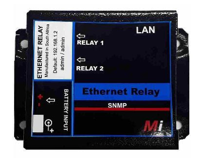 Micro Instruments 2 Port Ethernet AC Relay + Email Support, 12V to 24V