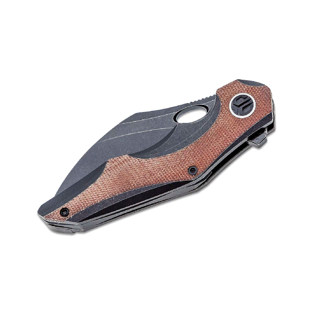 Bestech BT2105E Nogard Titanium and Natural Canvas Micarta Handle