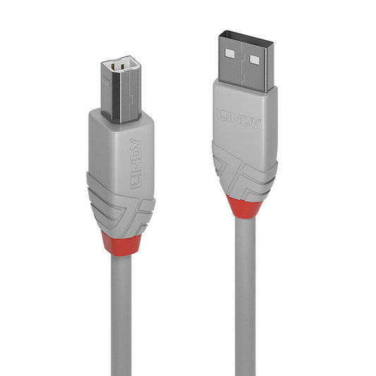 Lindy 0.5m Usb Am to B Cable Anthra Grey (36681) — Lindy | Guards on Duty Shop