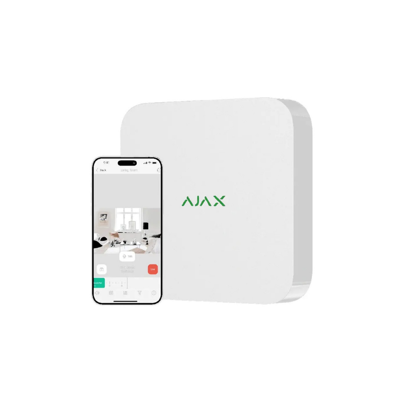 Ajax 16 Channel NVR DC White - Guards On Duty Shop & Security Guards
