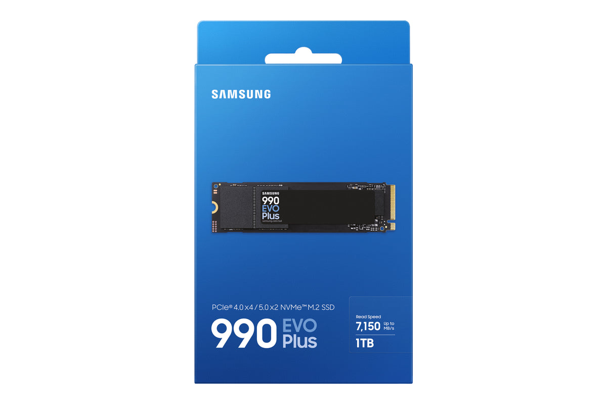 SAMSUNG MZ-V9S1T0BW 990 EVO Plus 1TB NVMe SSD - Read Speed up to 7150 MB/s; Write Speed to up 6300 MB/s; Random Read up to 850;0