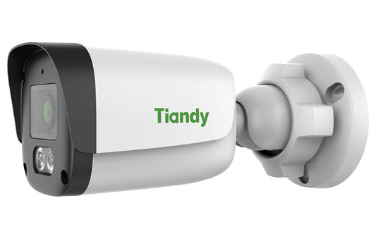 Tiandy 2MP IP Bullet Camera 2.8mm, 30M IR - Motion Only, 1/3" CMOS Sensor with IR,(0.02Lux) DWDR,BLC & HLC. 1CH Mic-plastic housing