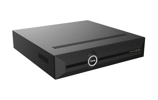 Tiandy 80CH Embedded Linux NVR, Up to 16MP, 2 X 4k Resolution HDMI, 8 x HDD - Pro Series, S+265/H.265/H.264B(M)(H) compression, ANR.N+M, RAID: JBOD,RAID0/1/5/6/10, I/O - 16/4, 2x USB, 2x LAN, IR-Remote & Mouse. Aluminium Housing