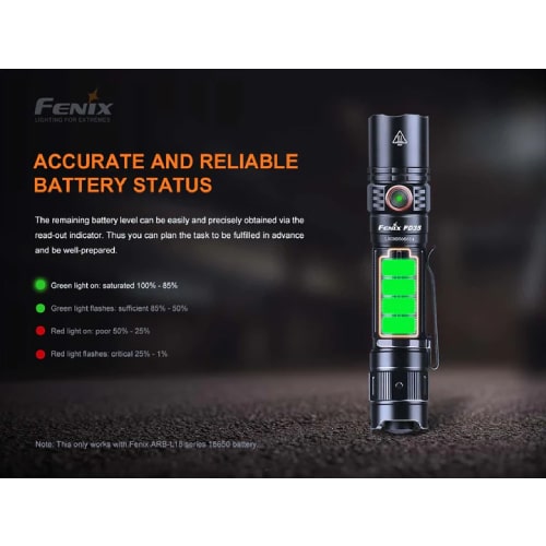 FENIX PD35 V3.0 Flashlight Black - 1700 Lumens
