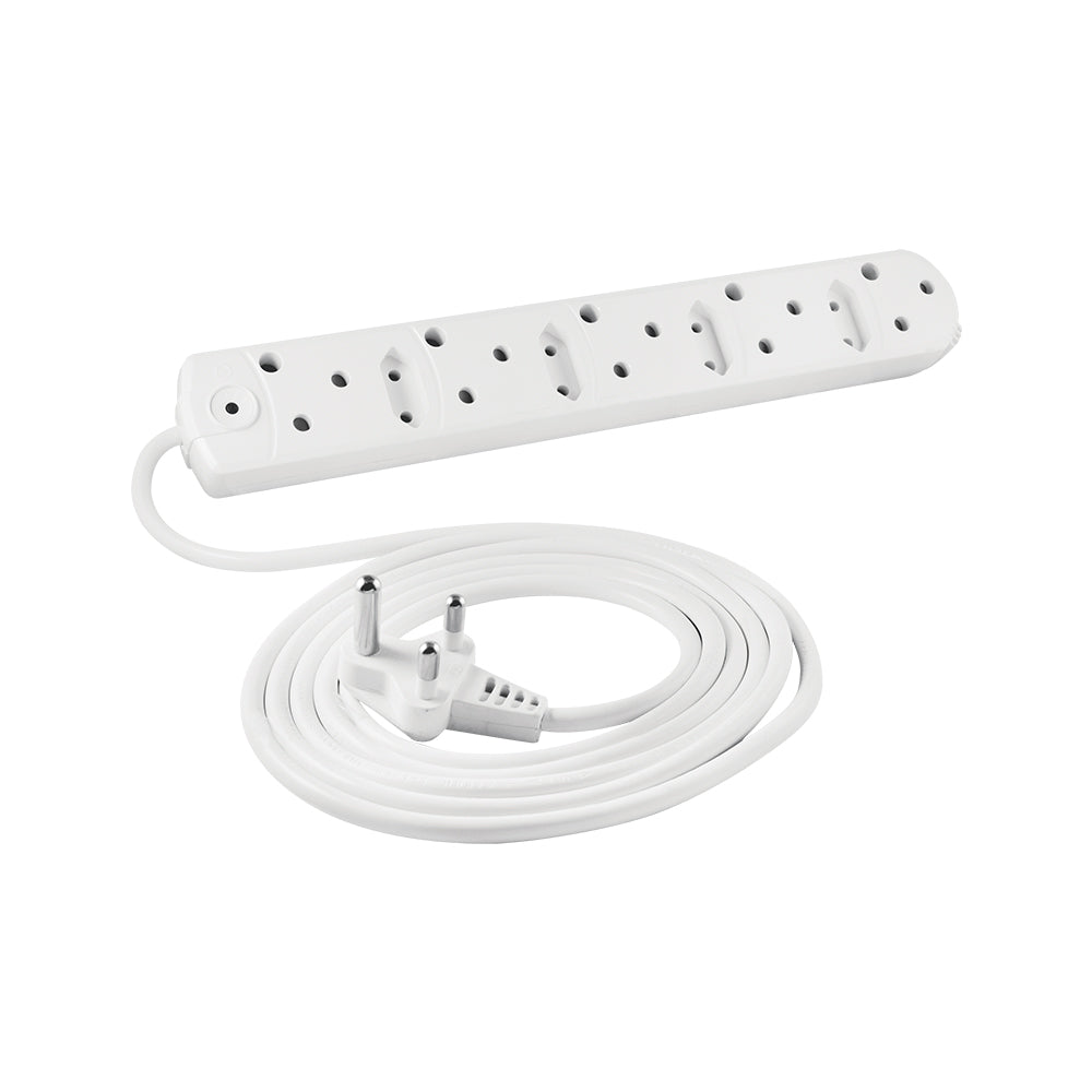 5 Port Multiplug With, X5 15a,x4 6a, 3m Cord — Crabtree | Guards on Duty Shop