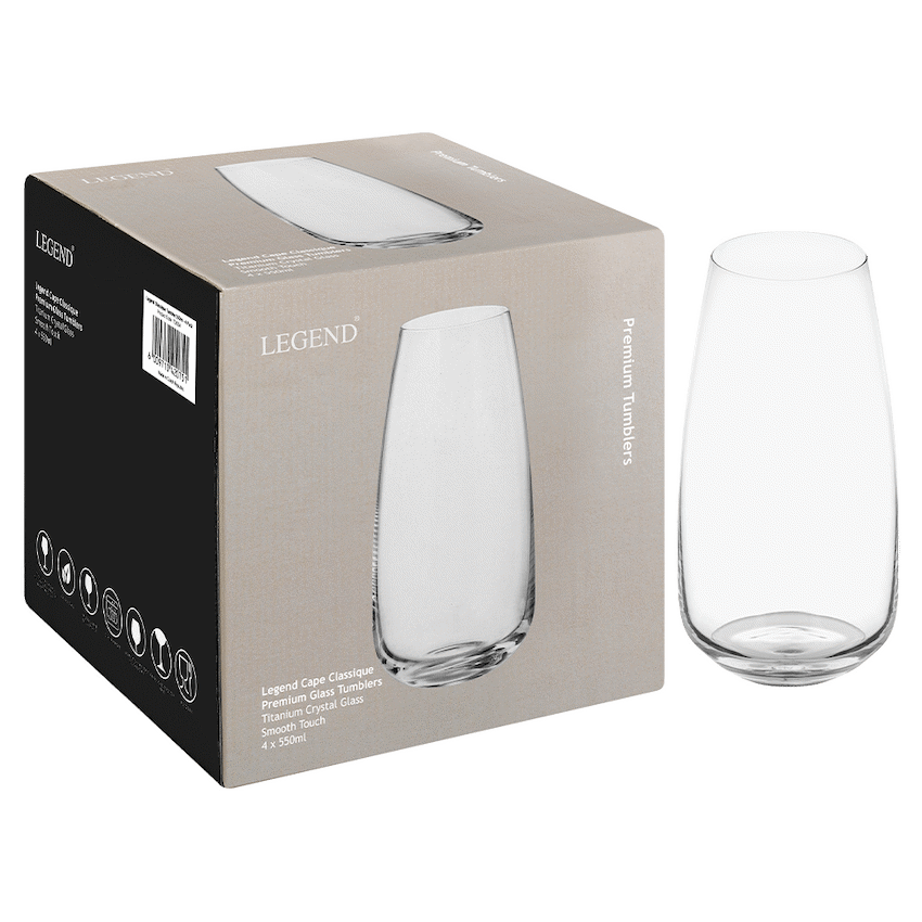 Legend Classique Tumbler 550ml - 4 Pack