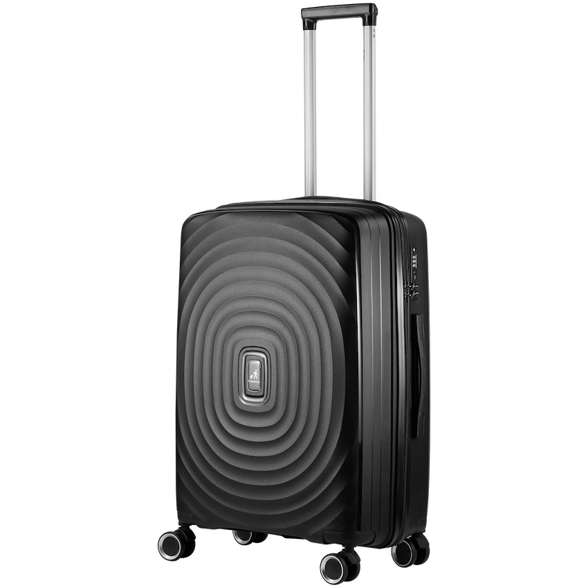 Travelwize Ripple PP 4-Wheel Spinner 3 Pc Luggage Set - Black