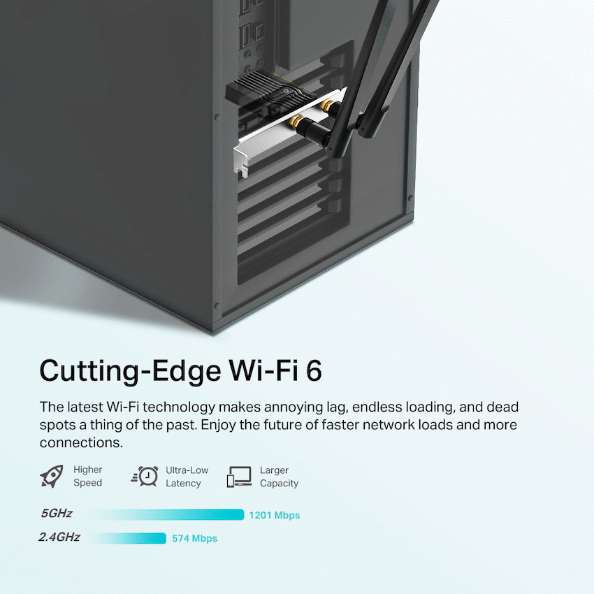 Archer TX20E AX1800 Wi-Fi 6 Bluetooth 5.2 PCIe Adapter