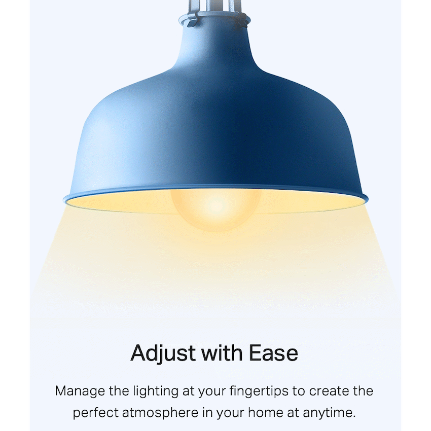 Tapo TP-Link Tapo L510E 8.7w Smart Wi-Fi Warm White Light Bulb, Dimmable, A60, E27
