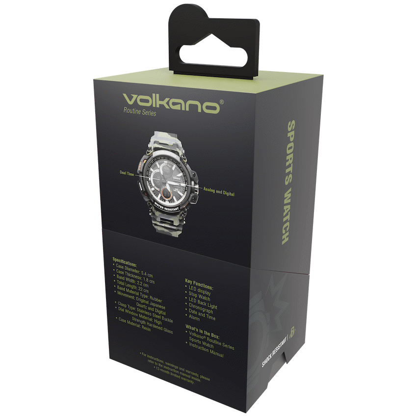 Volkano Routine Series Sports Watch - Green Camo