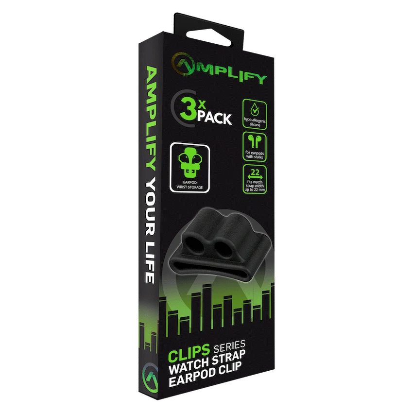 Amplify Pack of 3 Watch Strap Clips for Earpods - Guards On Duty Shop & Security Guards