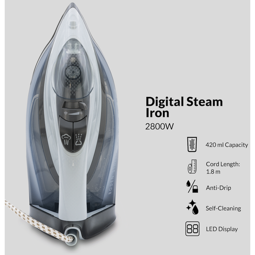 Boden Stark 2800w Digital Steam Iron