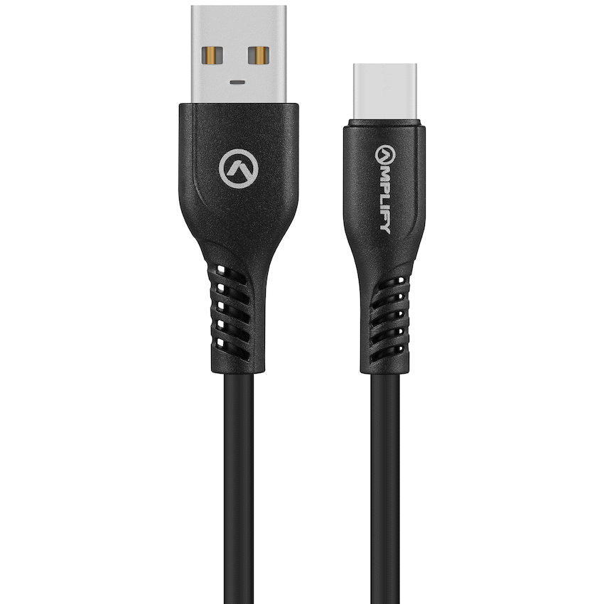 Amplify CoreCharge Series 1.2m USB-C Cable - Black - Guards On Duty Shop & Security Guards