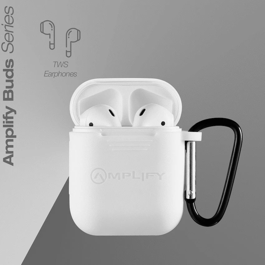Amplify Buds Series True Wireless Earphones with Silicone Accessories - White - Guards On Duty Shop & Security Guards