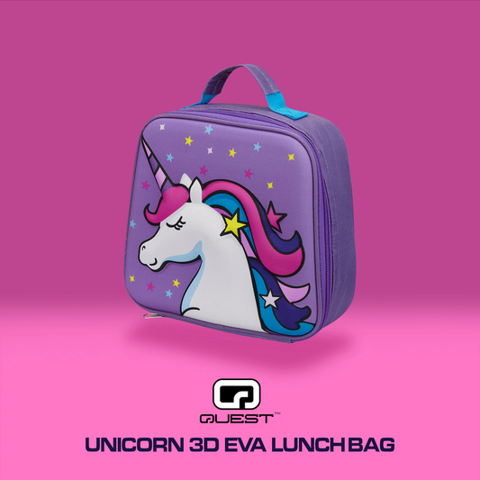 Quest Unicorn 3D EVA Lunch Bag Purple