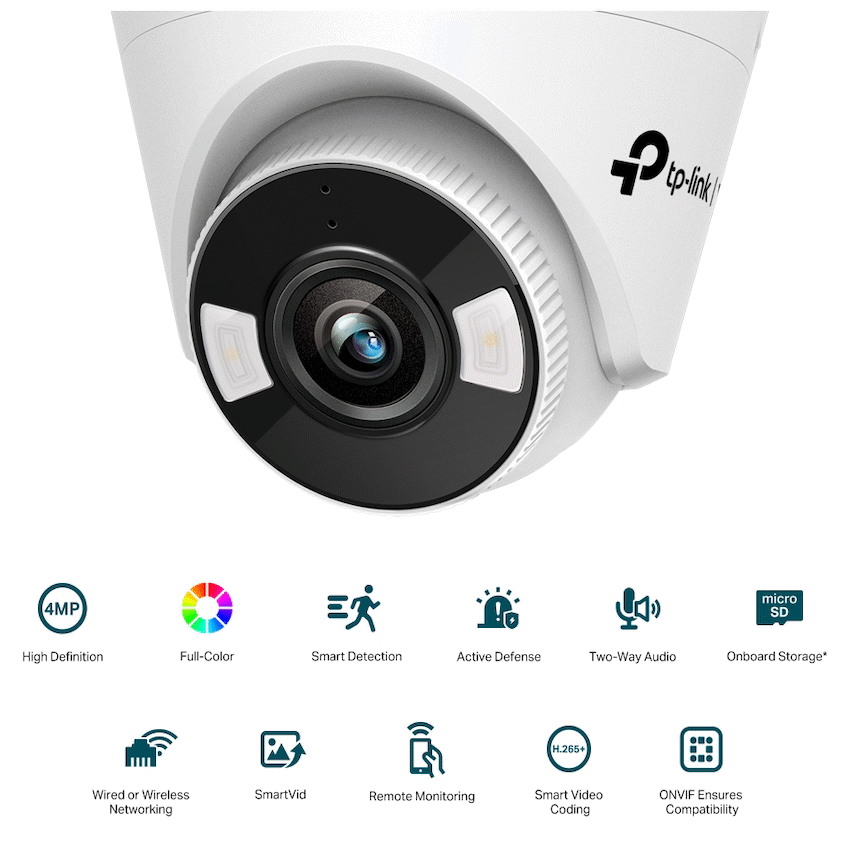 TP-Link Vigi C440 4MP 4mm Full-Color Turret Network Camera