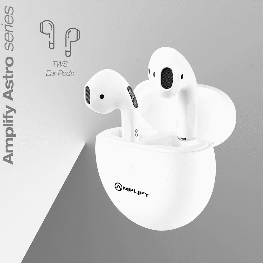 Amplify Astro Series True Wireless Earphones - White - Guards On Duty Shop & Security Guards