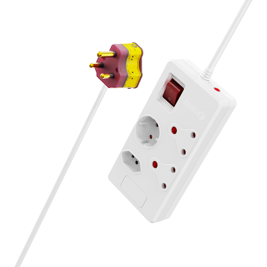 Ellies 4 way High Surge Multiplug 0.5M - WT
