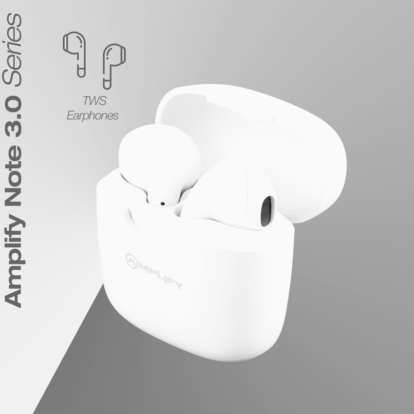 Amplify Note 3.0 Series TWS Earphones - White - Guards On Duty Shop & Security Guards