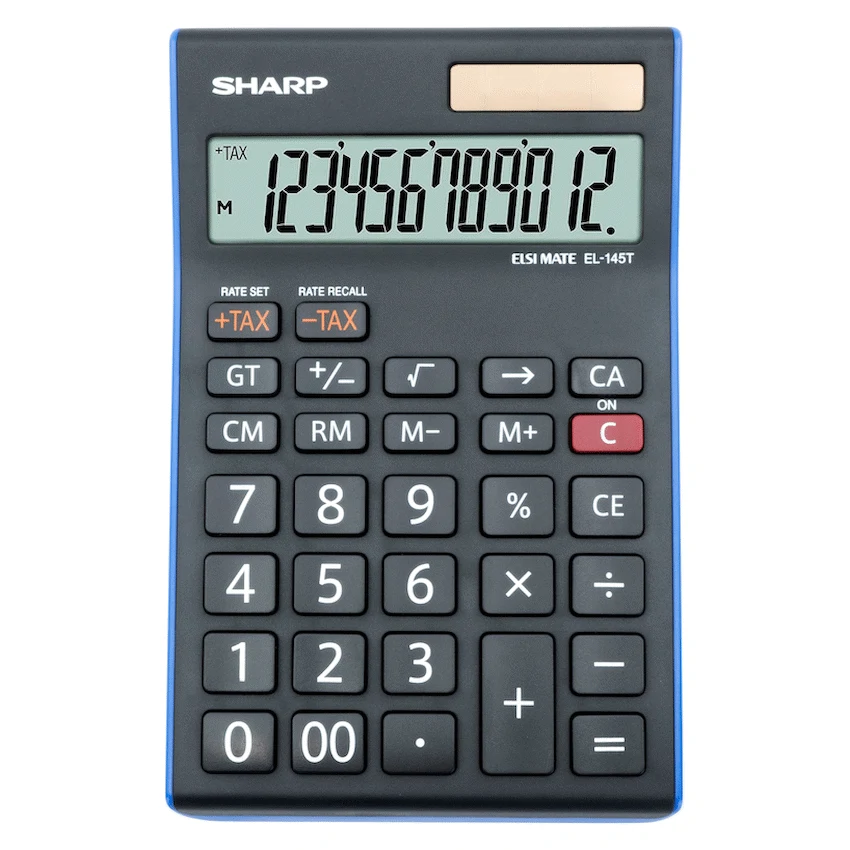 Sharp EL-145T Desk Calculator - 14 Digit Tax - Guards On Duty Shop & Security Guards
