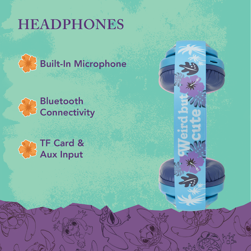 Disney Stitch 3D Bluetooth Headphones