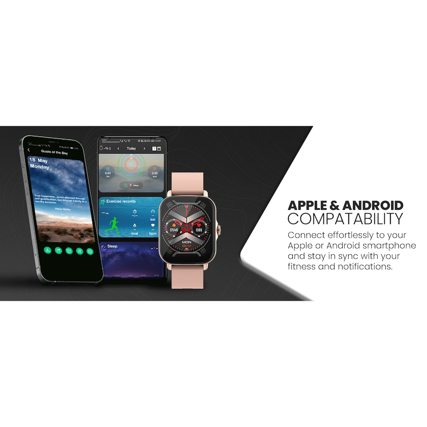 Volkano Active Tech Serene series Watch with heart rate monitor - Gold