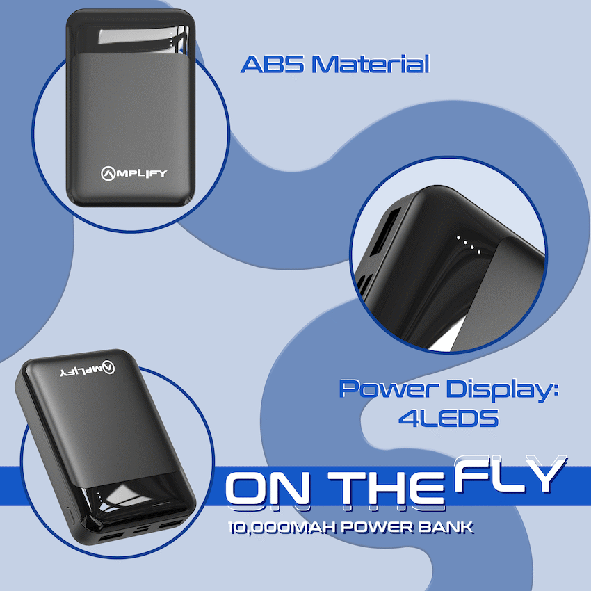 Amplify On The Fly 10,000mAh Power Bank - Guards On Duty Shop & Security Guards