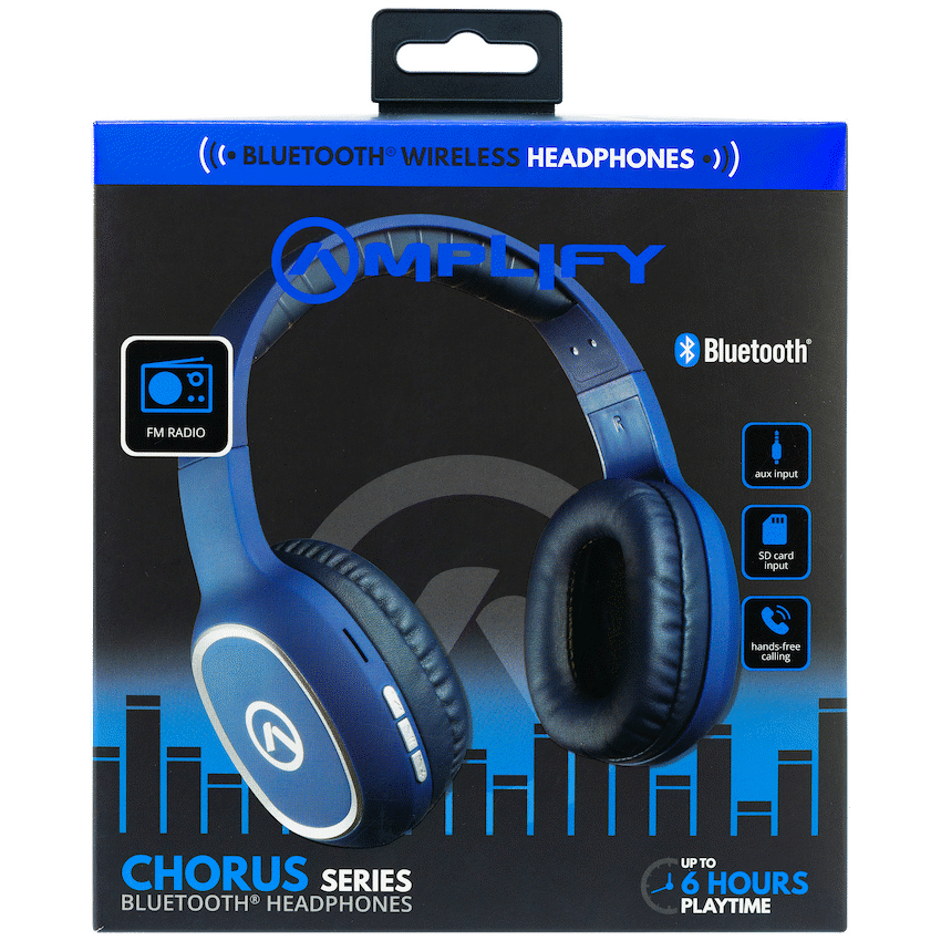 Amplify Chorus series Bluetooth Wireless Headphones - Dark blue - Guards On Duty Shop & Security Guards