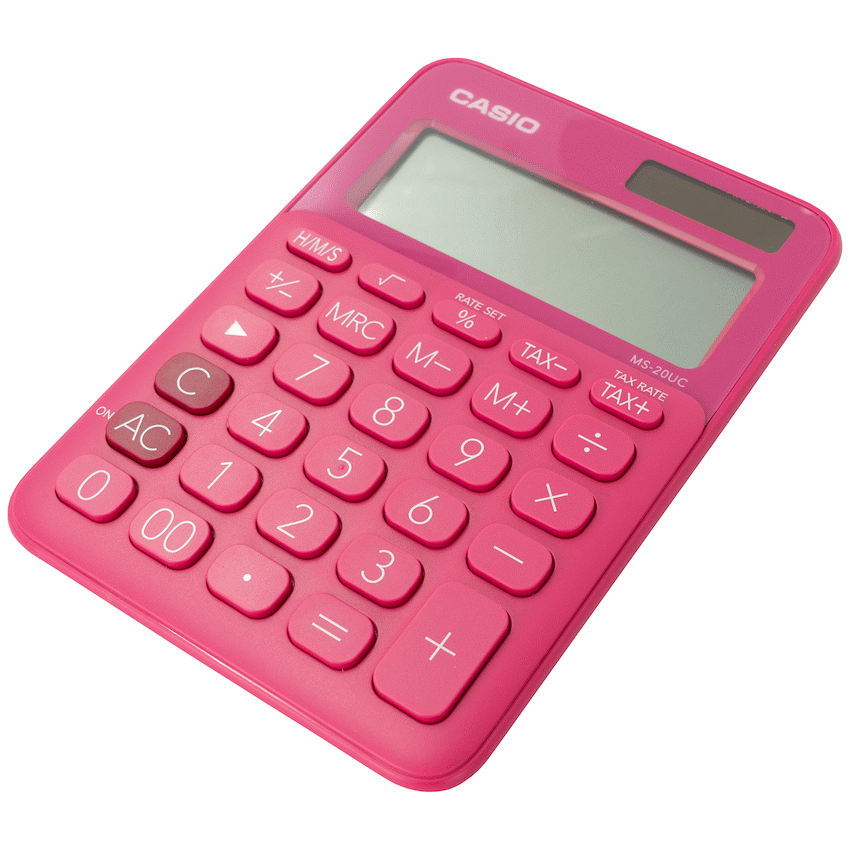 Casio MS-20UC - Desktop calculator 12 Digit - Red