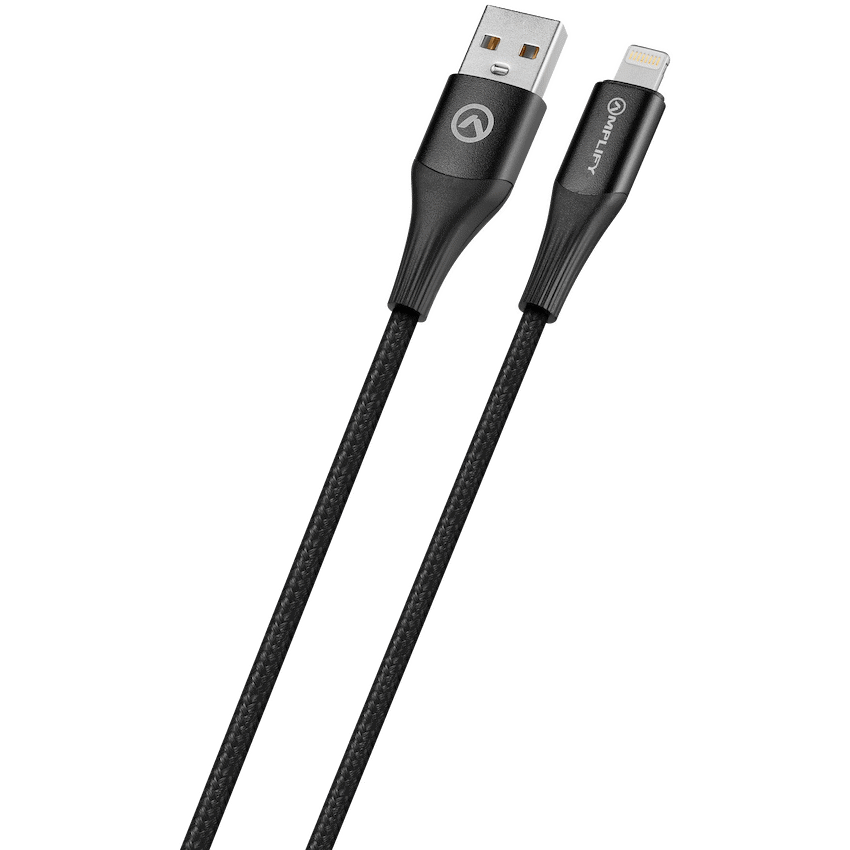 Amplify Linked Series USB to Lightning Braided Cable - Black 1m - Guards On Duty Shop & Security Guards