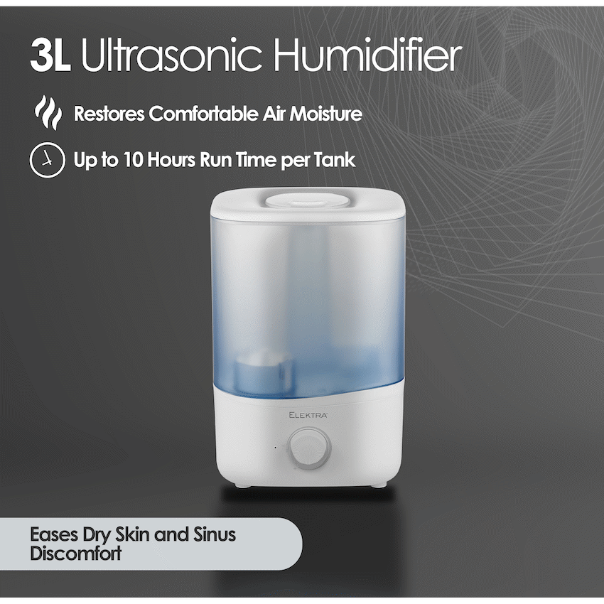 Elektra 3L Ultrasonic Humidifier - Guards On Duty Shop & Security Guards