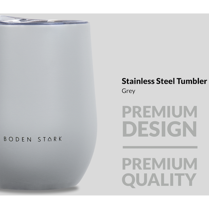 Boden Stark Tumbler 350ml Grey - Guards On Duty Shop & Security Guards