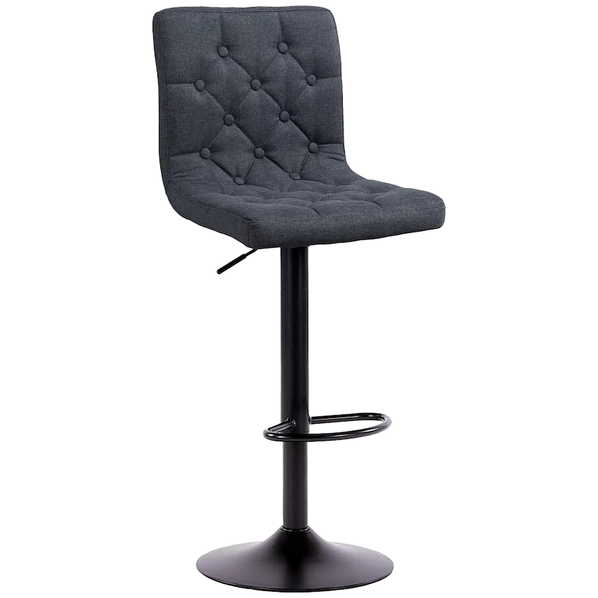 Bayer Large Barstool Grey with black base