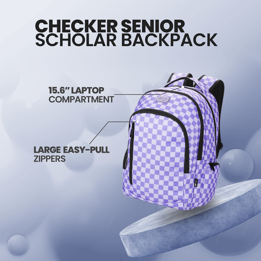 Quest Checker Senior Scholar Backpack Purple
