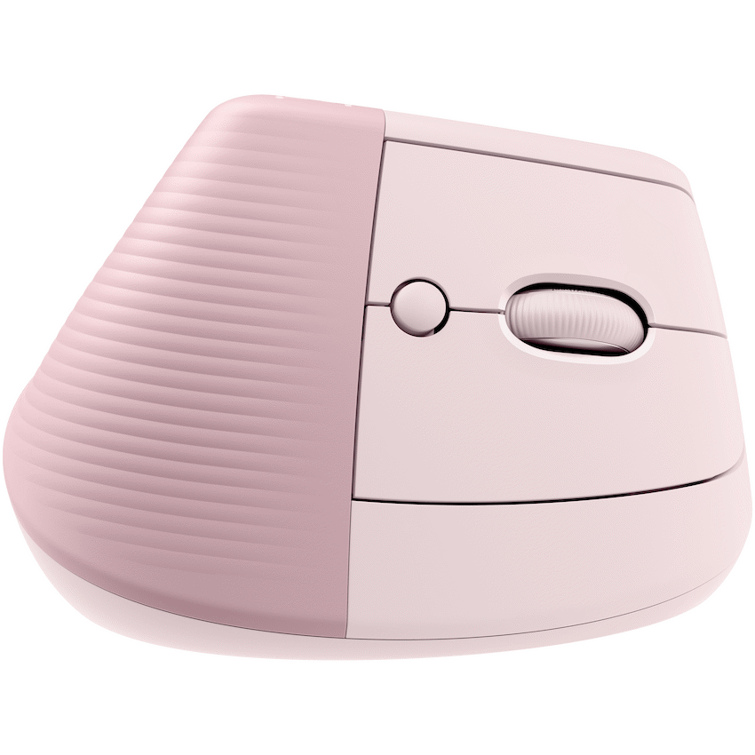 Logitech(R) Lift Vertical Ergonomic Mouse - Rose/Dark Rose