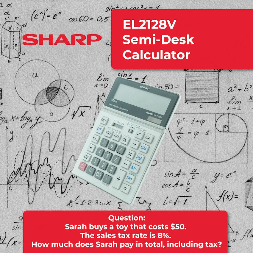 Sharp El2128V Semi-Desk Calculator - Guards On Duty Shop & Security Guards