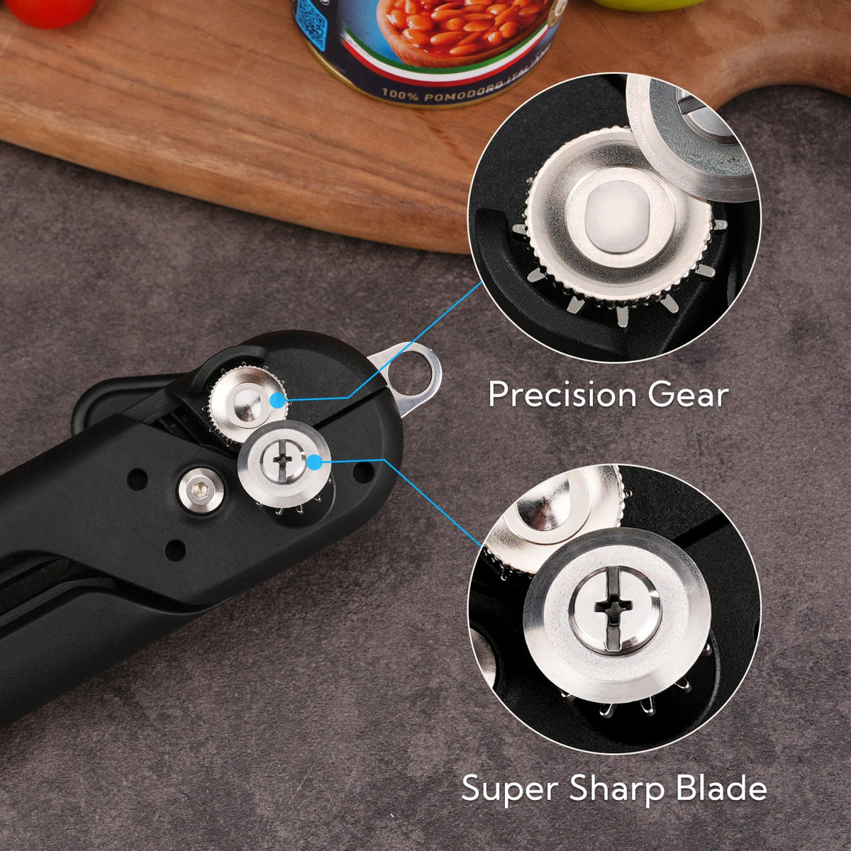 KitchenDao Magnetic Can Opener - Black
