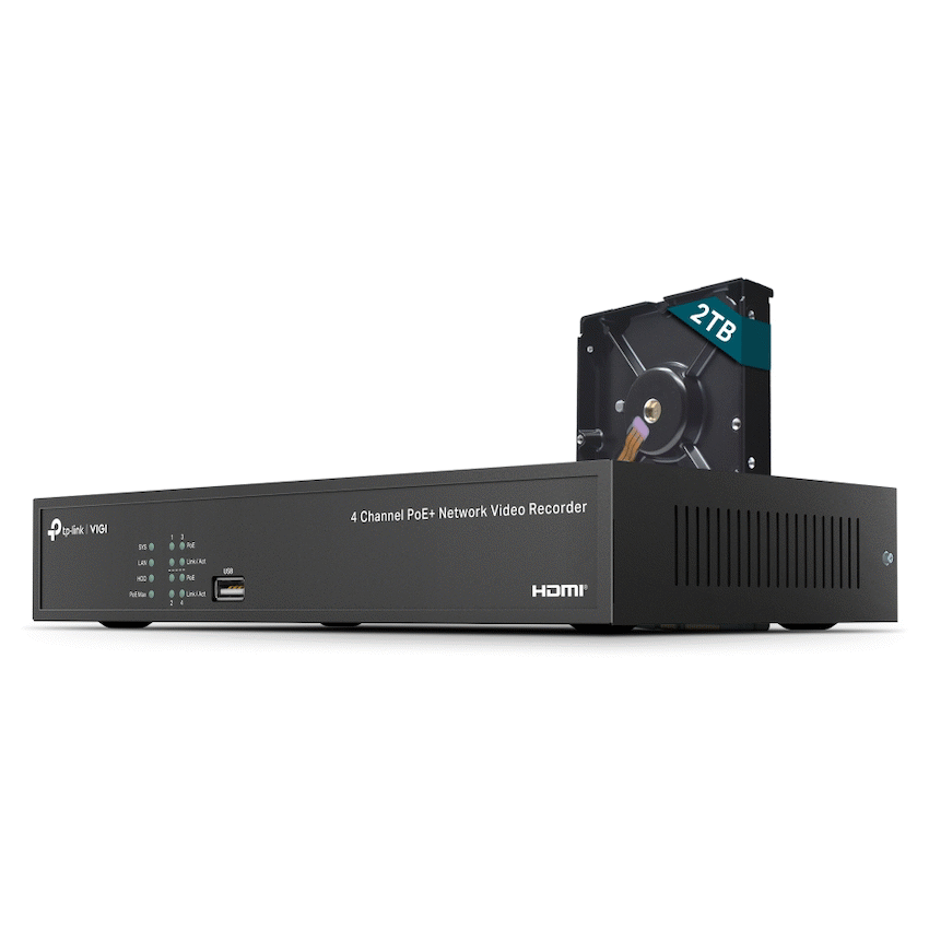 VIGI TP-Link Vigi NVR1004H-4P 4-Channel PoE Network Video Recorder