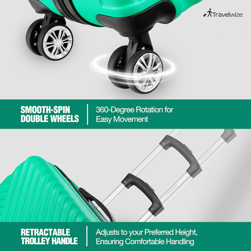Travelwize Astra ABS 67cm 4-Wheels Spinner Luggage - Jade