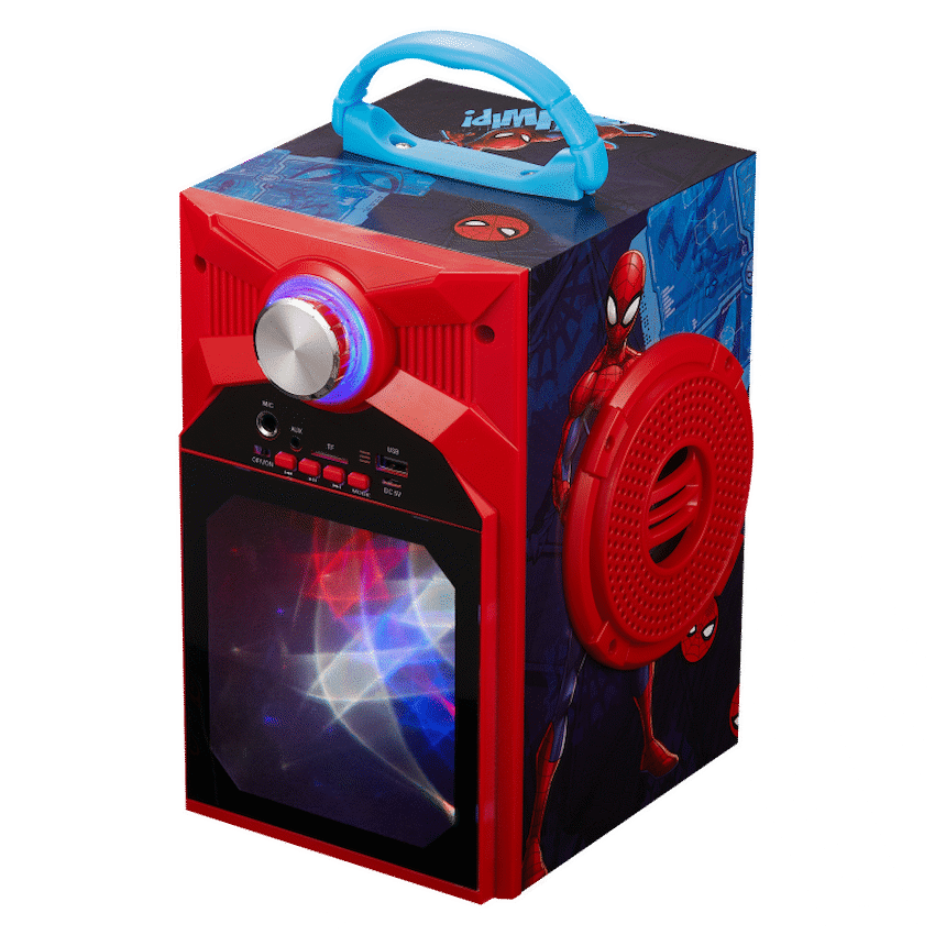 Marvel Spider-Man Galaxy LED Stars Karaoke Machine with Microphone