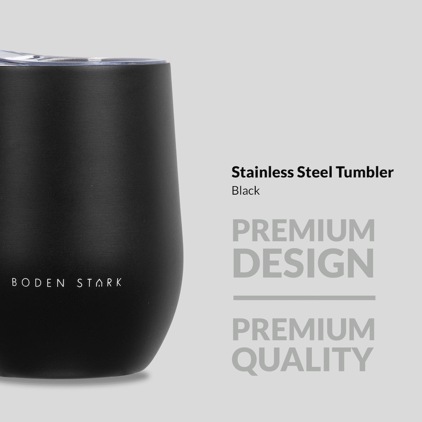 Boden Stark Tumbler 350ml - Black - Guards On Duty Shop & Security Guards